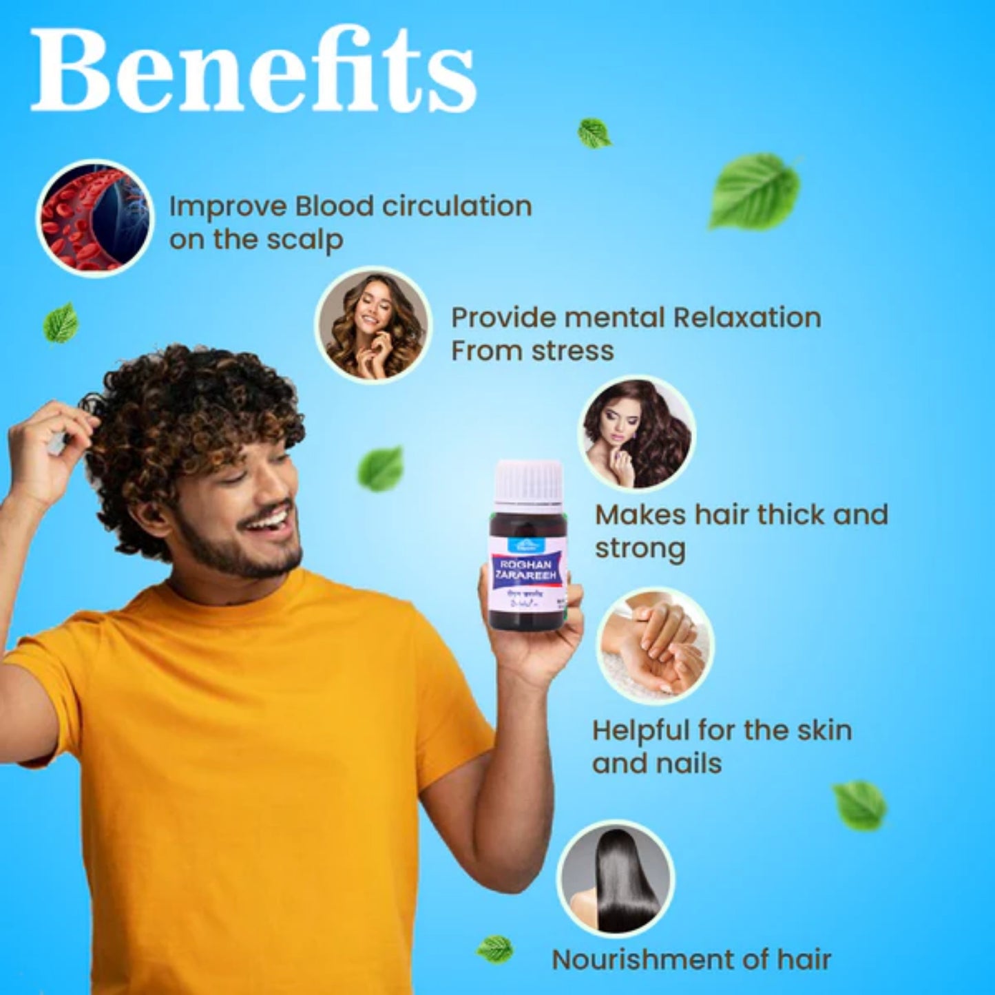 Cipzer Roghan Zarareeh - 20ml | Herbal Unani Oil for Hair Growth, Dandruff, Scalp Health & Strength