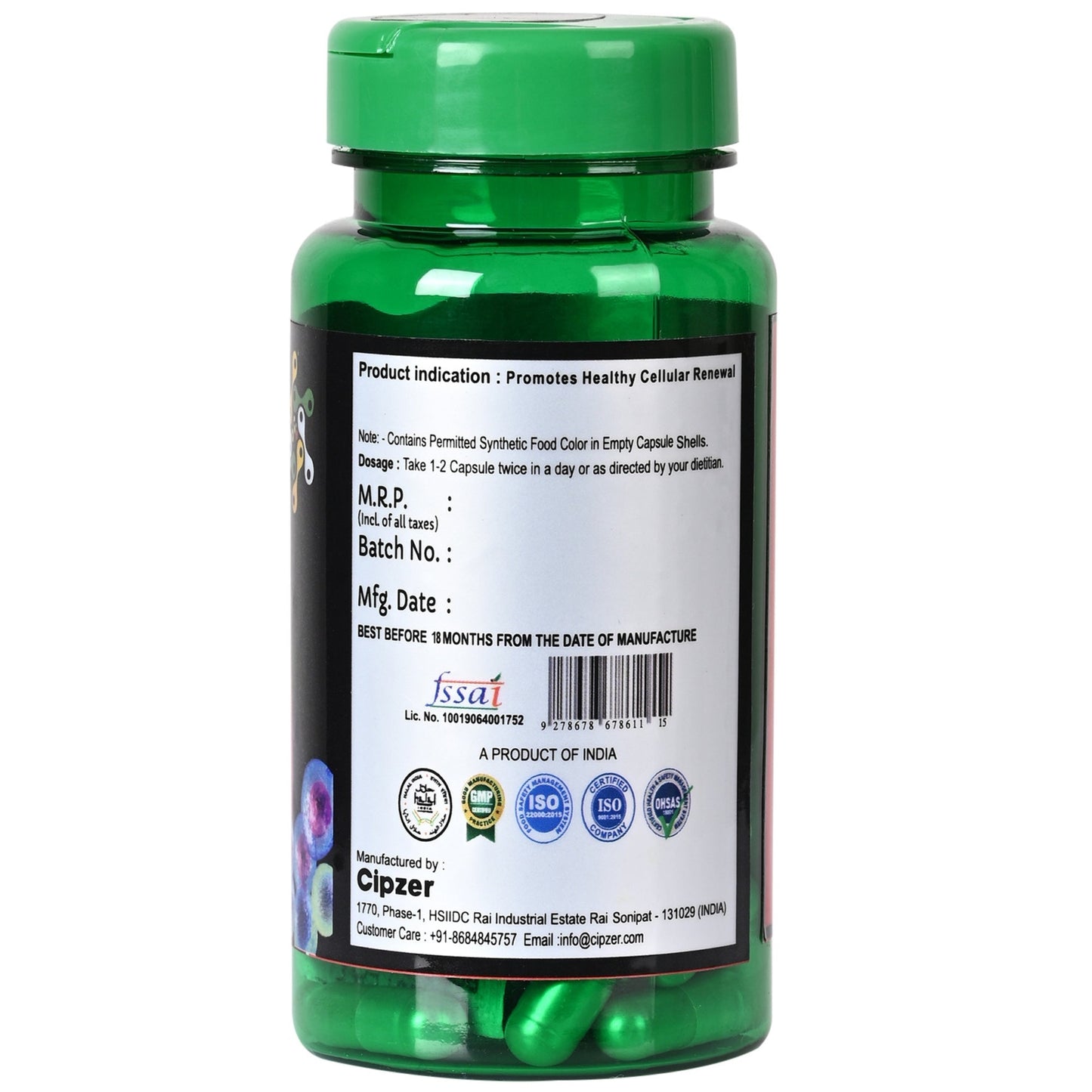 Cipzer Stem Cell 30 Capsules | Anti-Ageing, Immunity, Cell Regeneration & Overall Vitality Support