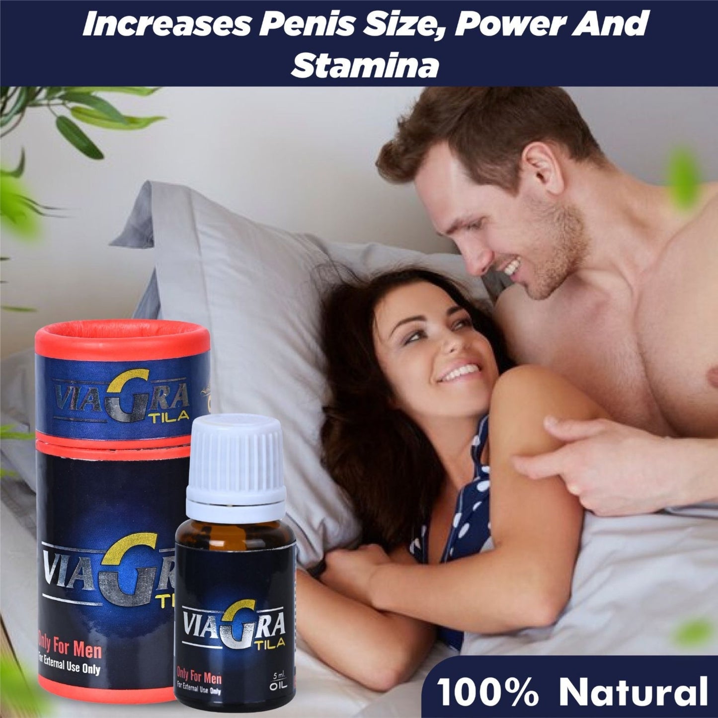 Cipzer Viagra Tila 5 ML | Natural Herbal Massage Oil for Penis Size, Timing, Blood Flow & Performance