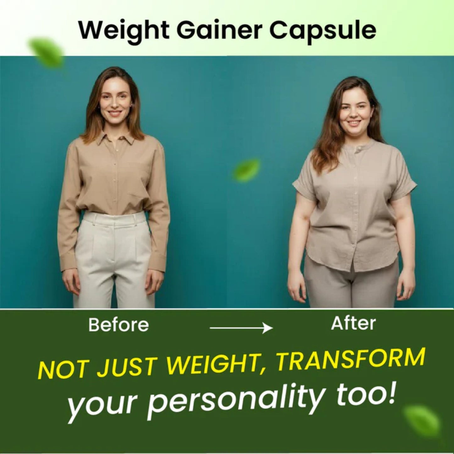 Cipzer Weight Gainer 60 Capsules | Herbal Appetite Booster for Healthy Weight Gain, Strength & Energy