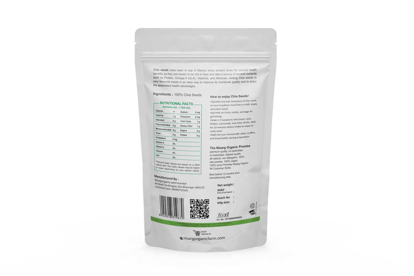 Nisarg Organic Chia Seeds