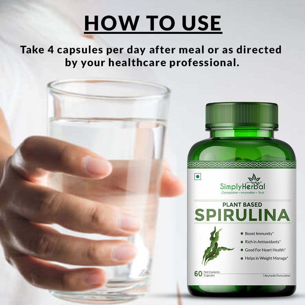 Simply Herbal Spirulina Capsules - 60 Capsules