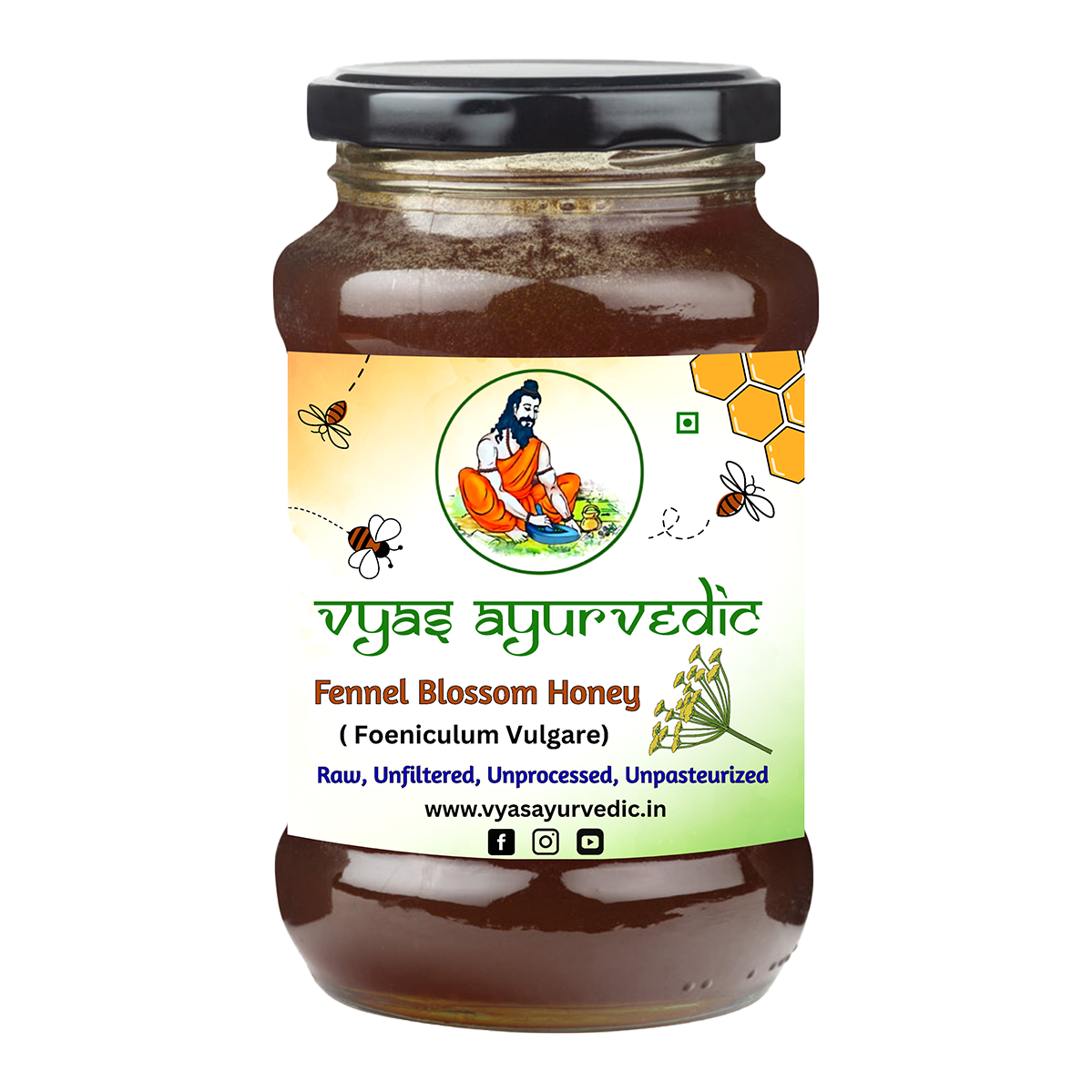 Vyas Ayurvedic Fennel Raw Honey