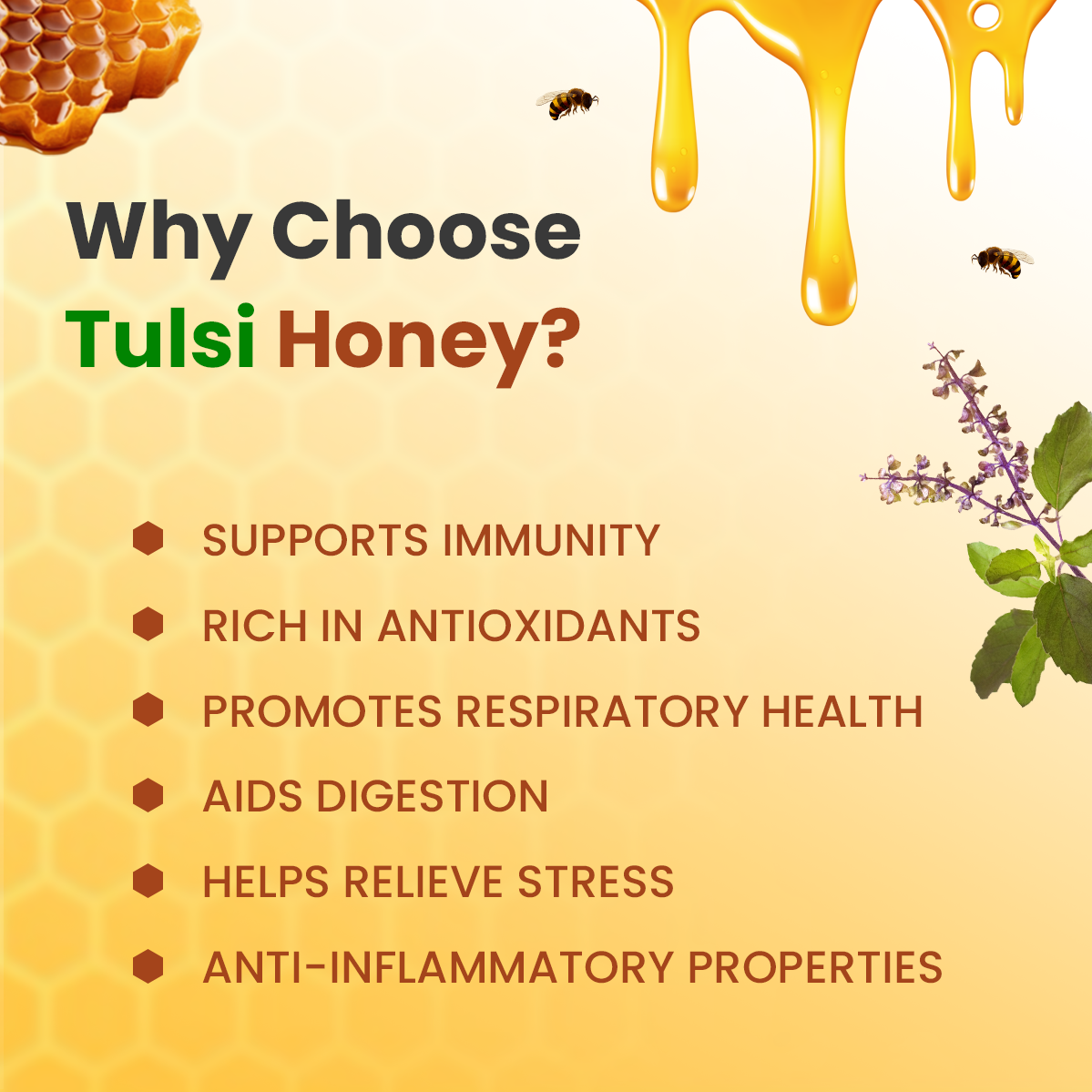 Vyas Ayurvedic Tulsi Raw Honey