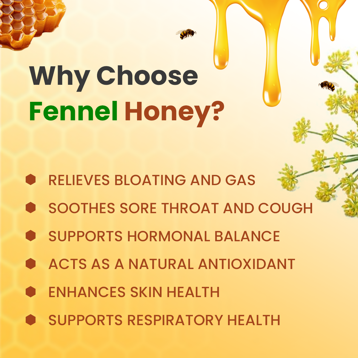 Vyas Ayurvedic Fennel Raw Honey