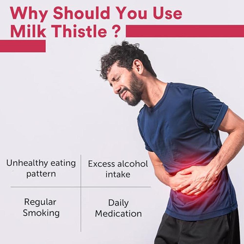 Simply Herbal Milk Thistle Capsule Liver Detox Supplement - Enriched With Powerful Antioxidants Promotes Healthy Liver Function for Men & Women- 60 Capsules