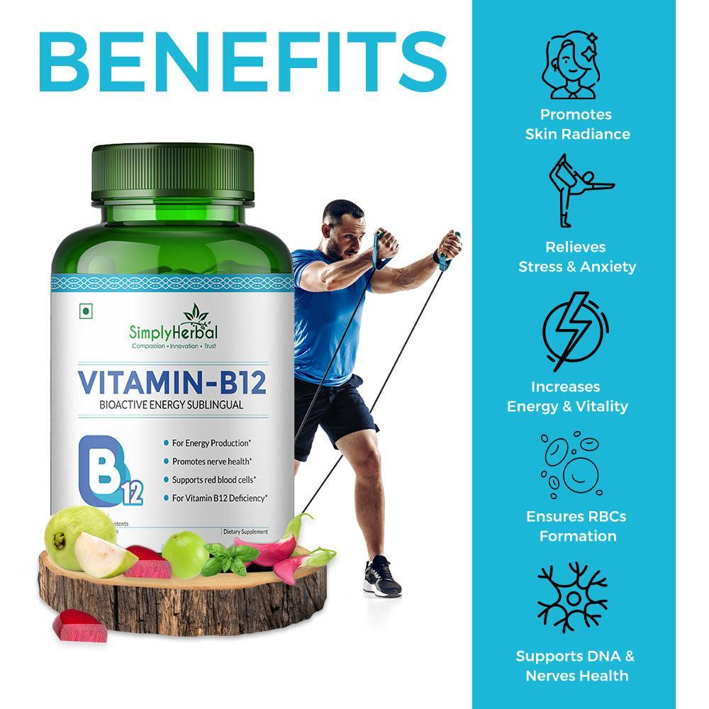 Simply Herbal Vitamin B12 Capsule - 100 Capsules