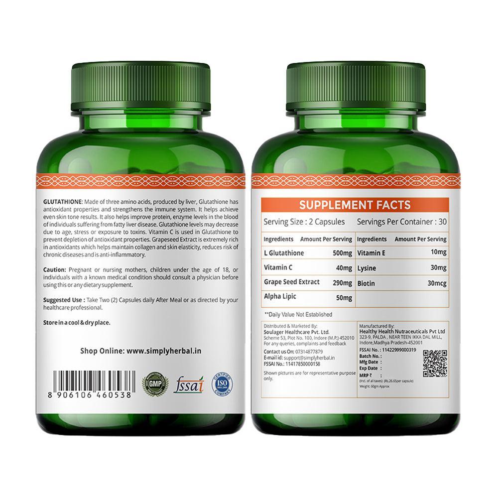Simply Herbal L Glutathione Capsules