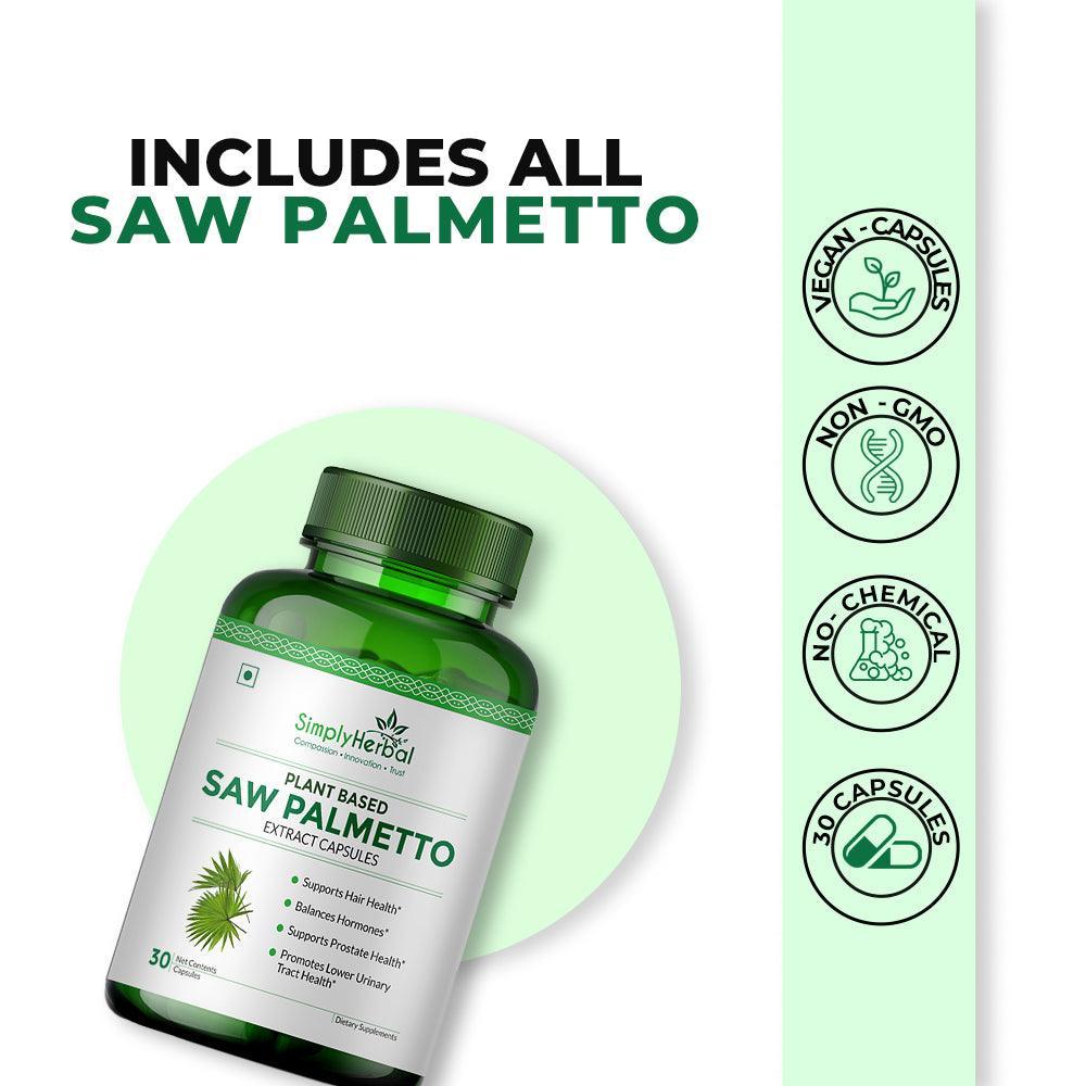 Simply Herbal Saw Palmetto Capsule - 30 Veg Capsules