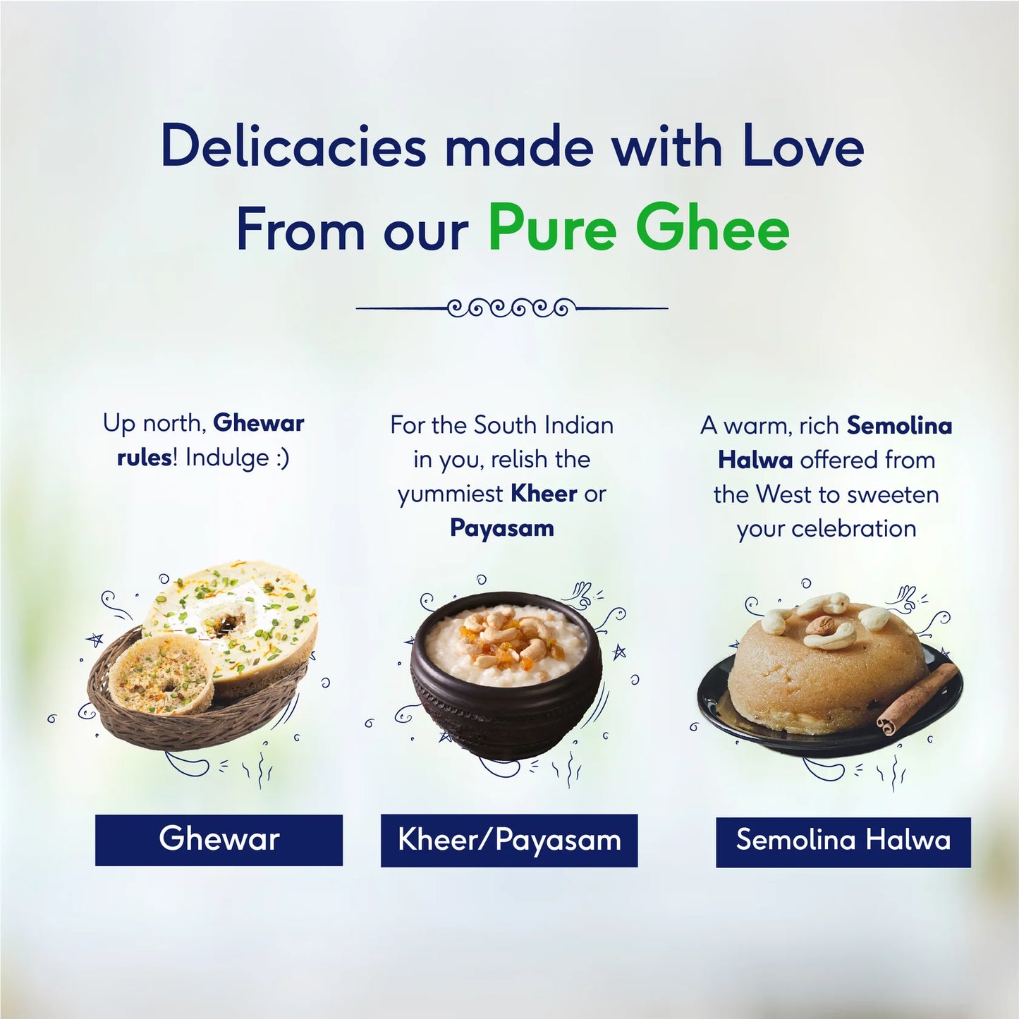 Sri Sri Tattva Cow’s Pure Ghee Pouch 1L