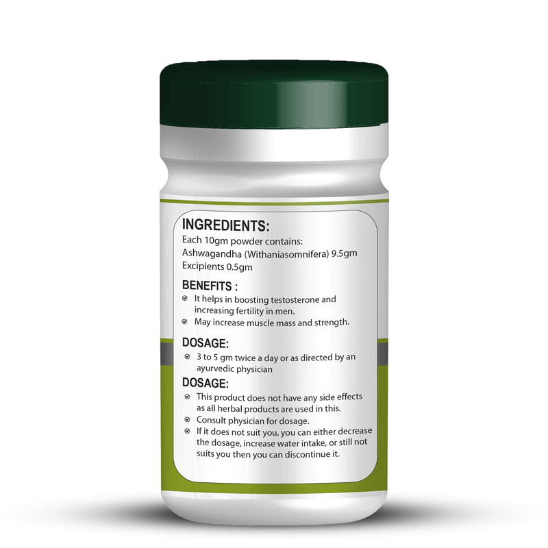 Zenius Ashwagandha Powder - Herbal Stress Relief, Energy Boost, and Immunity Support - 100gm Powder