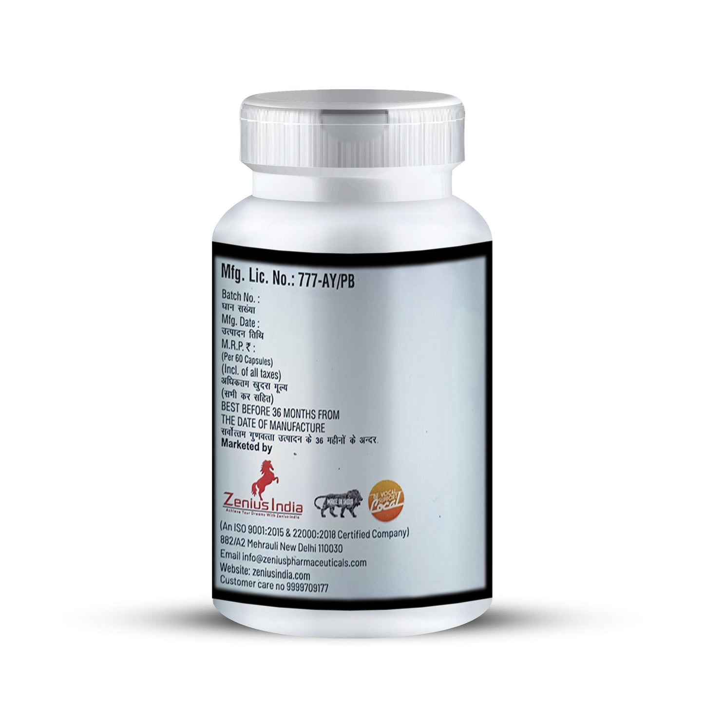 Zenius Anti Addiction Capsule for Nasha Mukti/Alcohol de Addiction (60 Capsules)