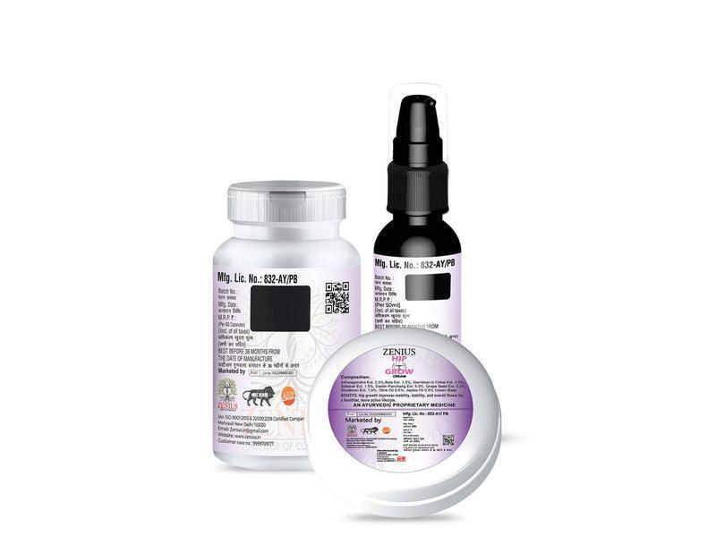 Zenius Hip Grow Kit - Hip Size Growth Medicine for Butt Enhancement and Enlargement