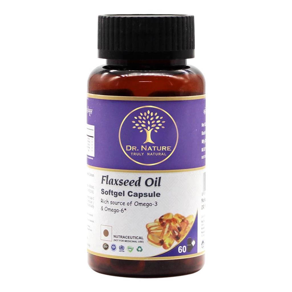 Dr. Nature Flaxseed Oil Softgel Capsule - 500mg - 60 Capsules