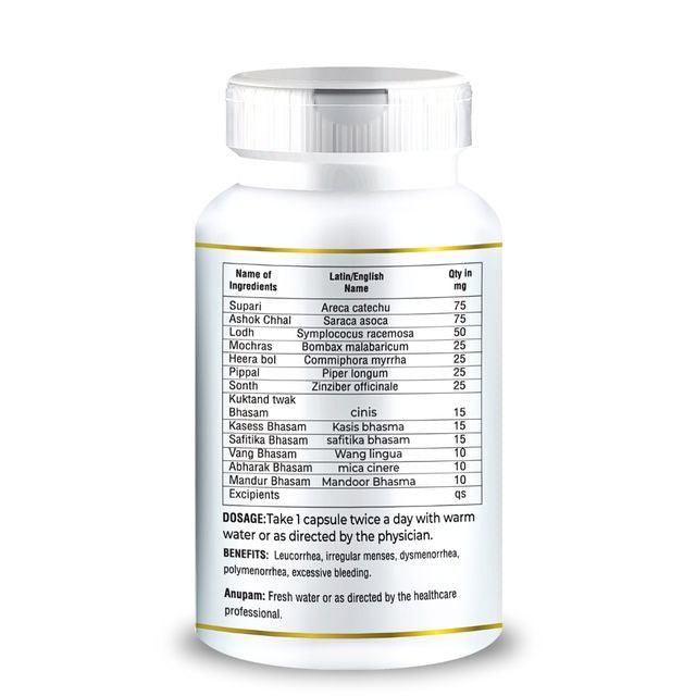 Zenius Females Care Capsules - White Discharge Medicine for Leucorrhoea and Female Health Care - 60 Capsules