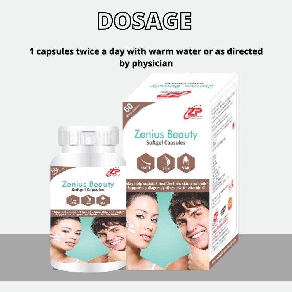 Zenius Beauty Capsule for Skin Hair and Nails Supplement (60 capsules)