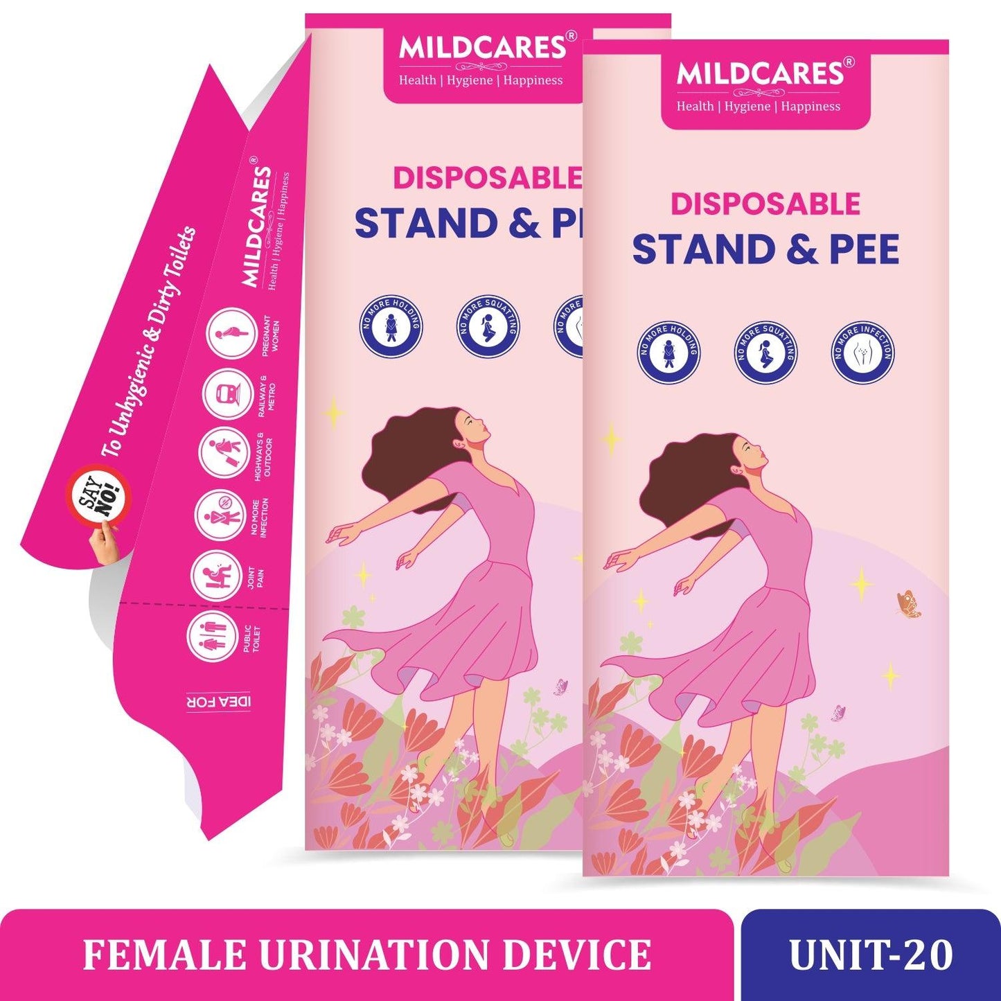 MildCares Disposable Stand & Pee Female Urination Device for Women