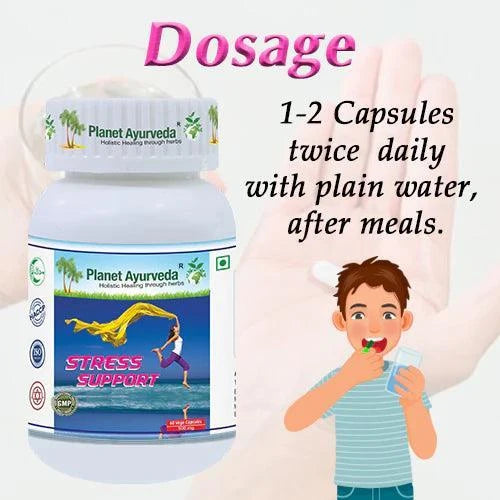 Planet Ayurveda Stress Support Capsule - 60 Capsules