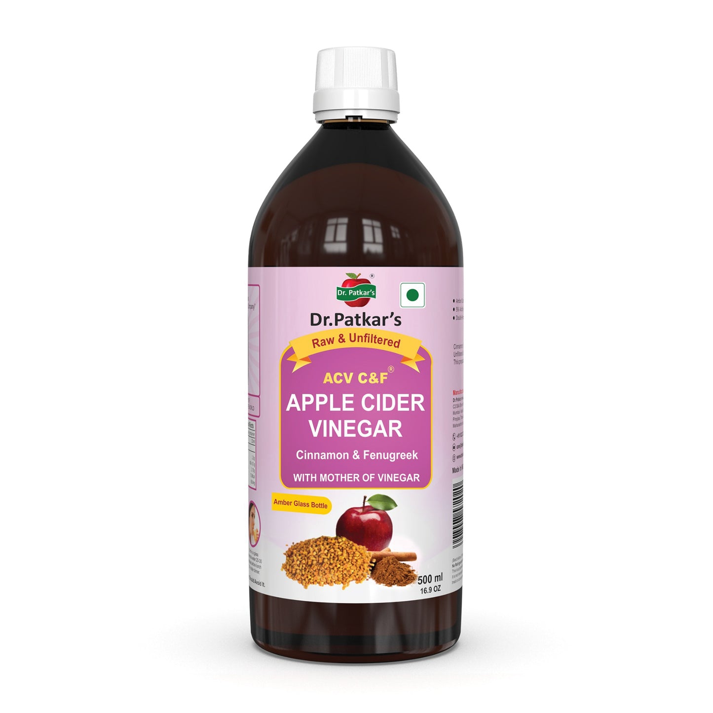 Dr. Patkar's Apple Cider Vinegar Cinnamon & Fenugreek with the Mother
