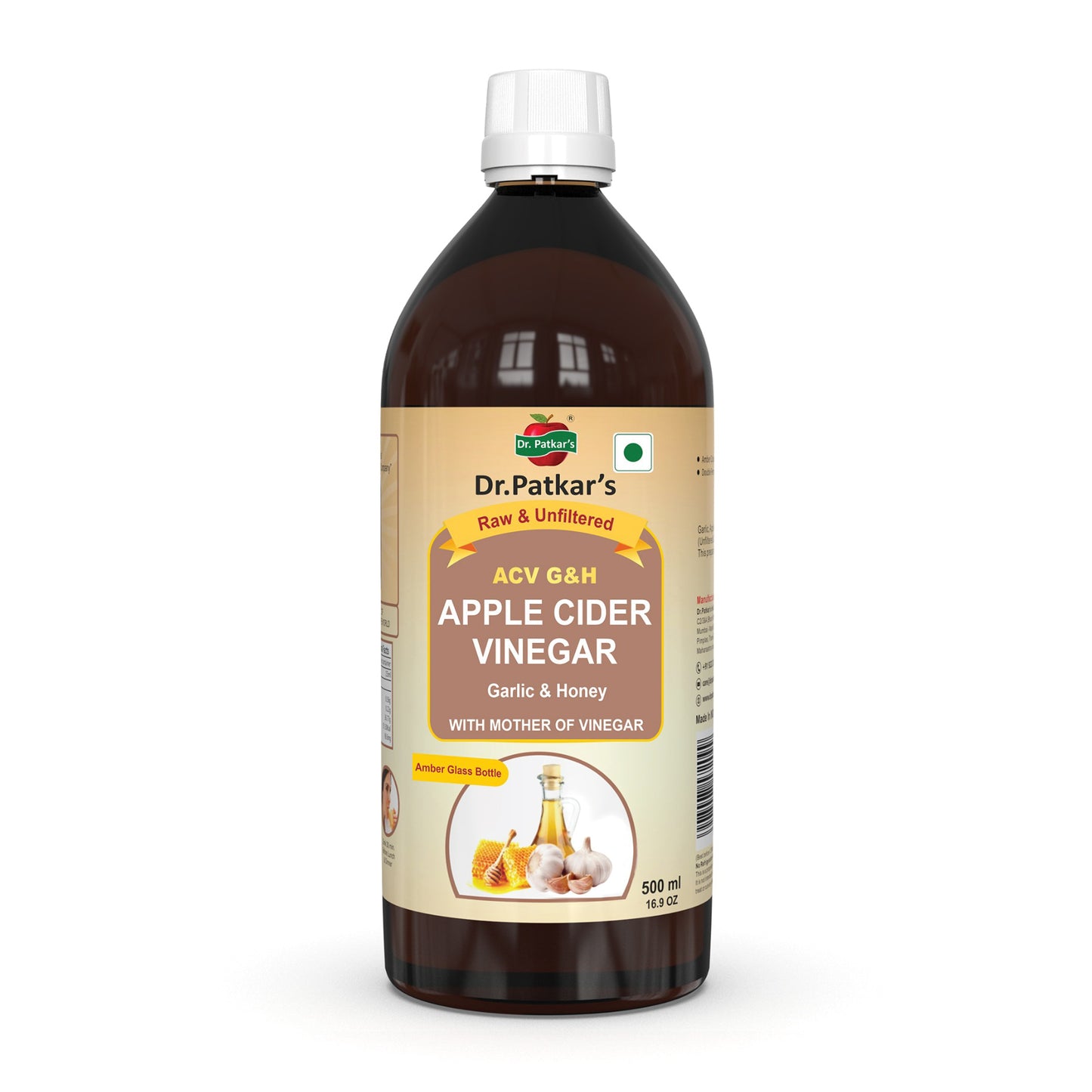 Dr. Patkar's Apple Cider Vinegar Garlic & Honey with the Mother (500ml Each)