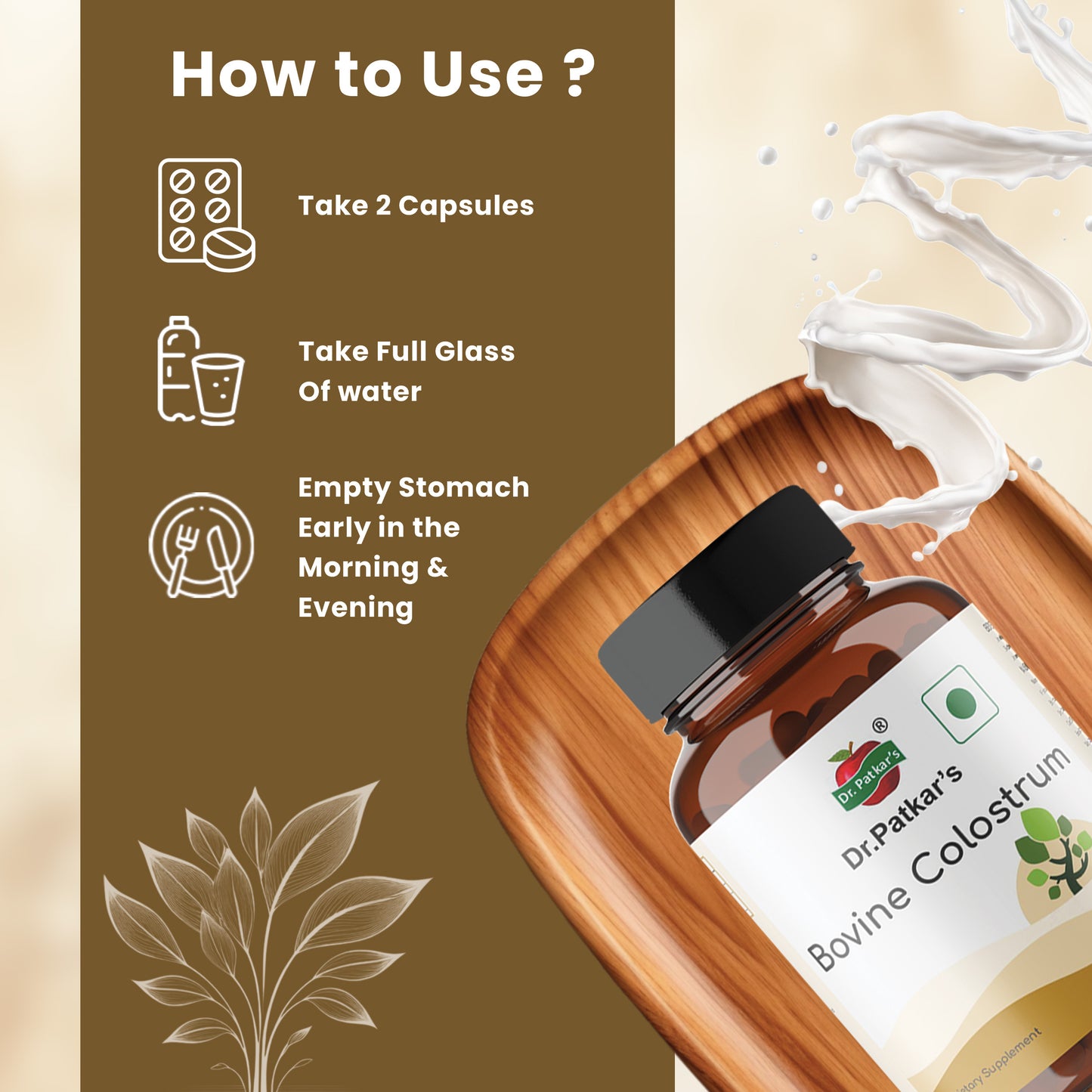 Dr. Patkar's Bovine Colostrum Capsule | Immunity Booster | Manage Thyroid Hormone Capsule