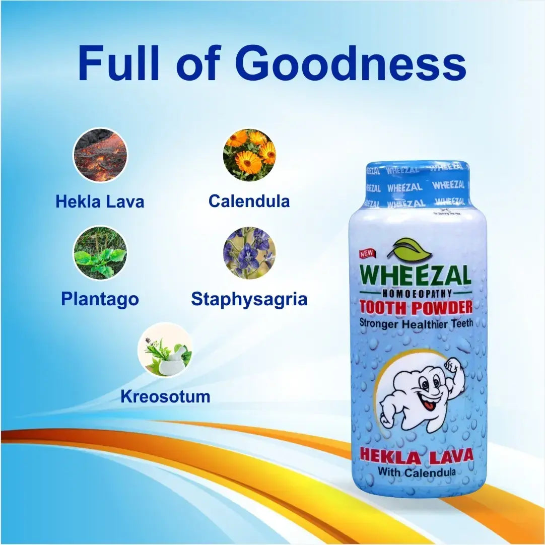 Wheezal Hekla Lava with Calendula Tooth Powder - 100gm