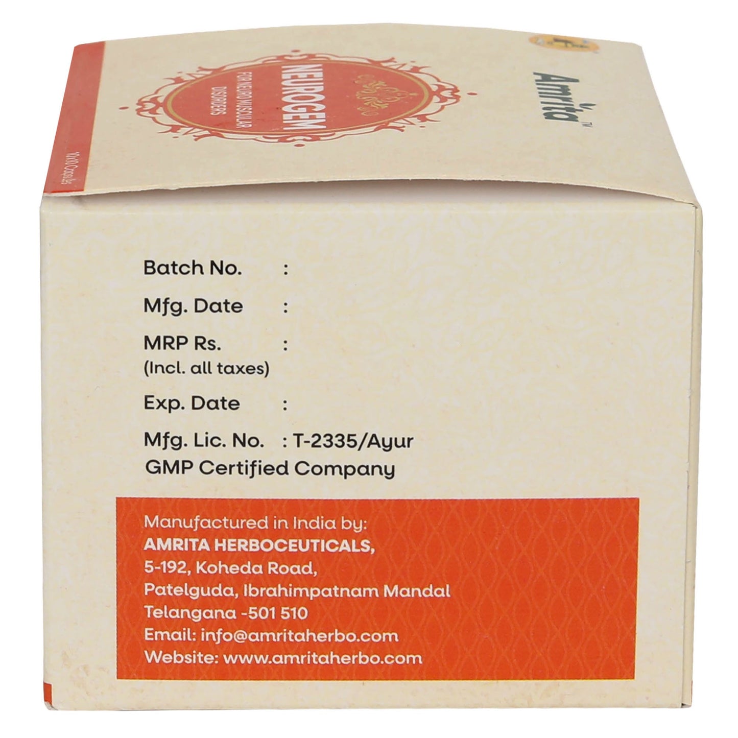 Amrita Neurogem Capsule - 100 Capsules