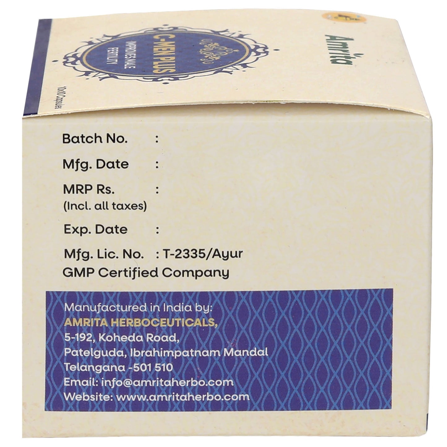 Amrita C-Men Plus Capsule - 100 Capsules