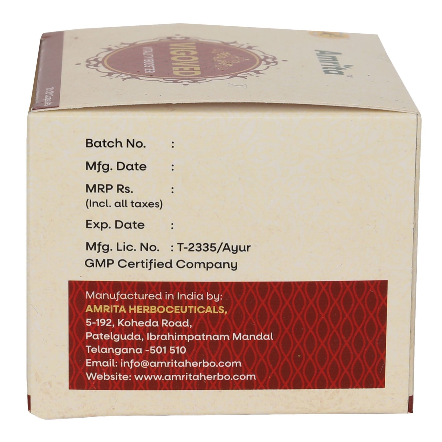 Amrita Vigoved Capsule - 100 Capsules