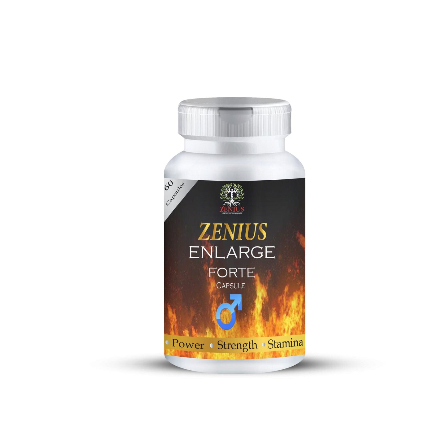 Zenius Enlarge Forte Capsules - Sexual Capsules for Sexual Health, Stamina, and Energy Boosting - 60 Capusles