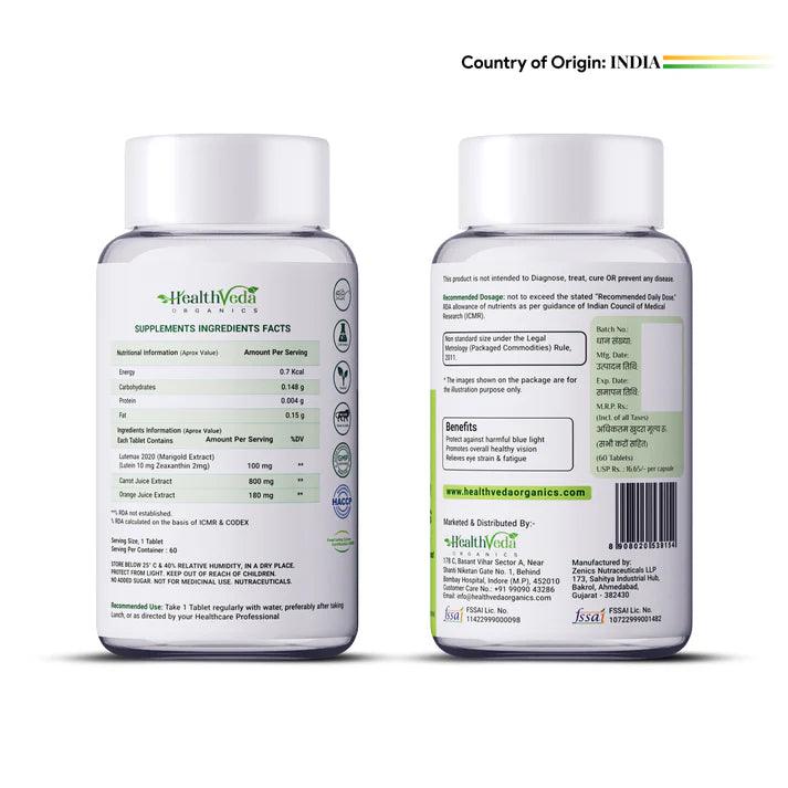Health Veda Organics Eye Care Tablet - 60 Tablets