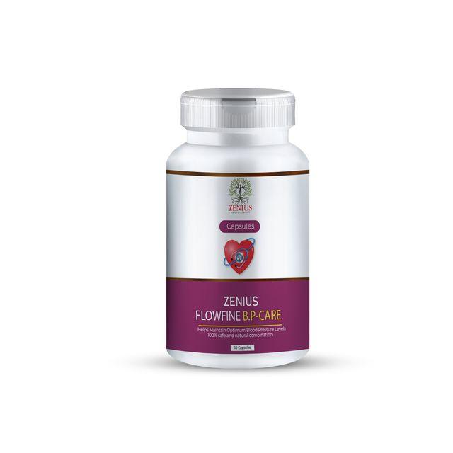 Zenius flowfine bp Capsules - Bp Control Medicine for Blood Pressure and Cardiac Health - 60 Capsules