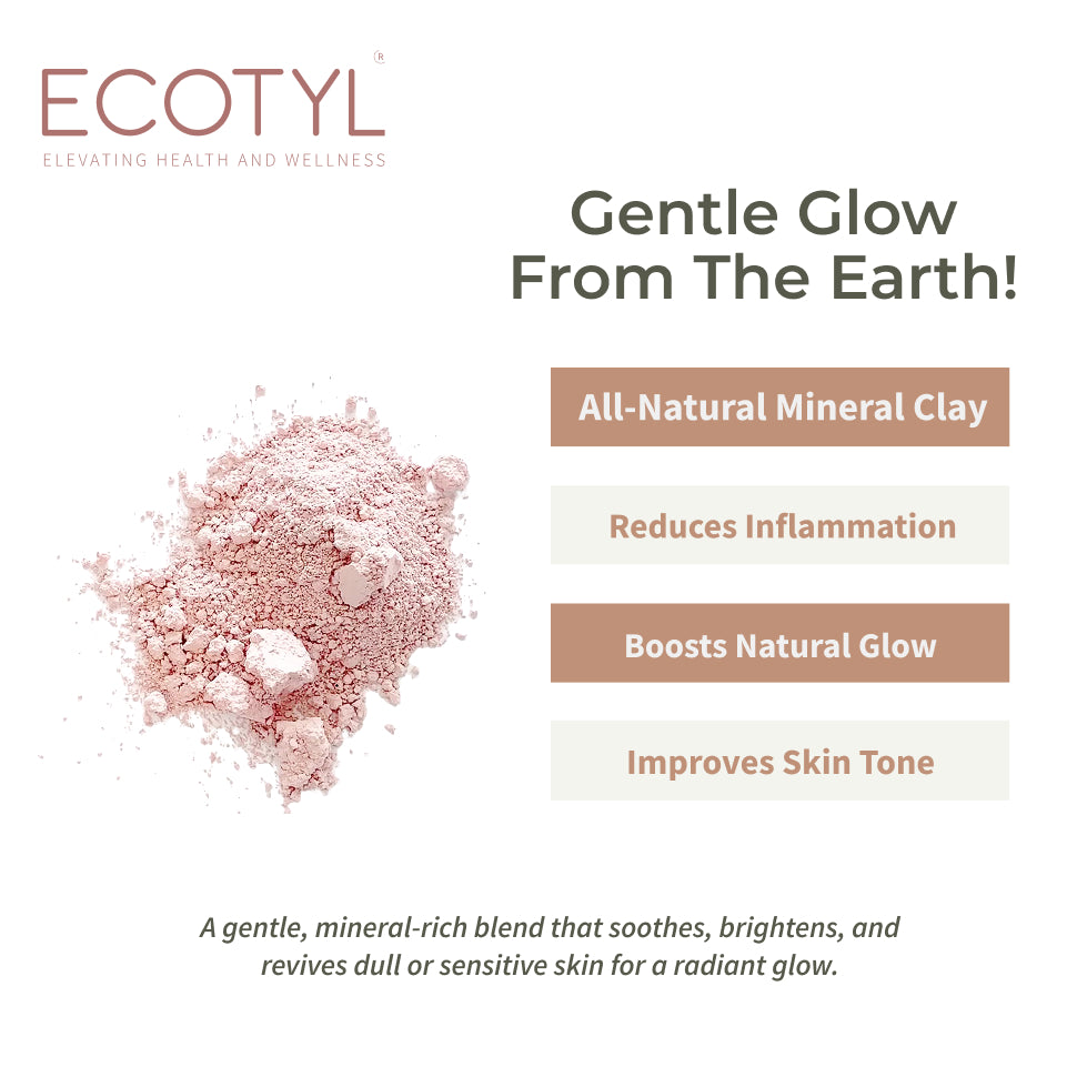 Ecotyl French Pink Clay | Gentle Detox Clay | Skin Brightening | 80g