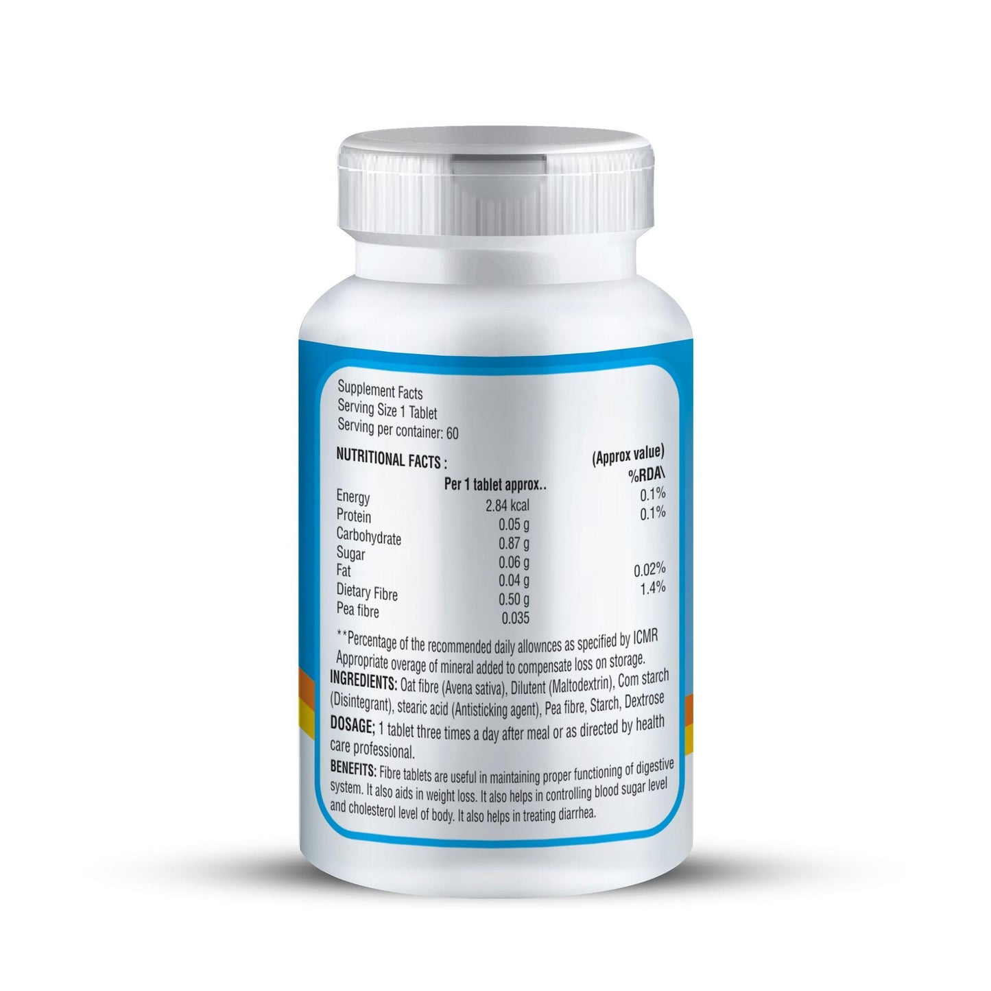 Zenius Fiber Tablets Dietary Supplements - 60 Tablets