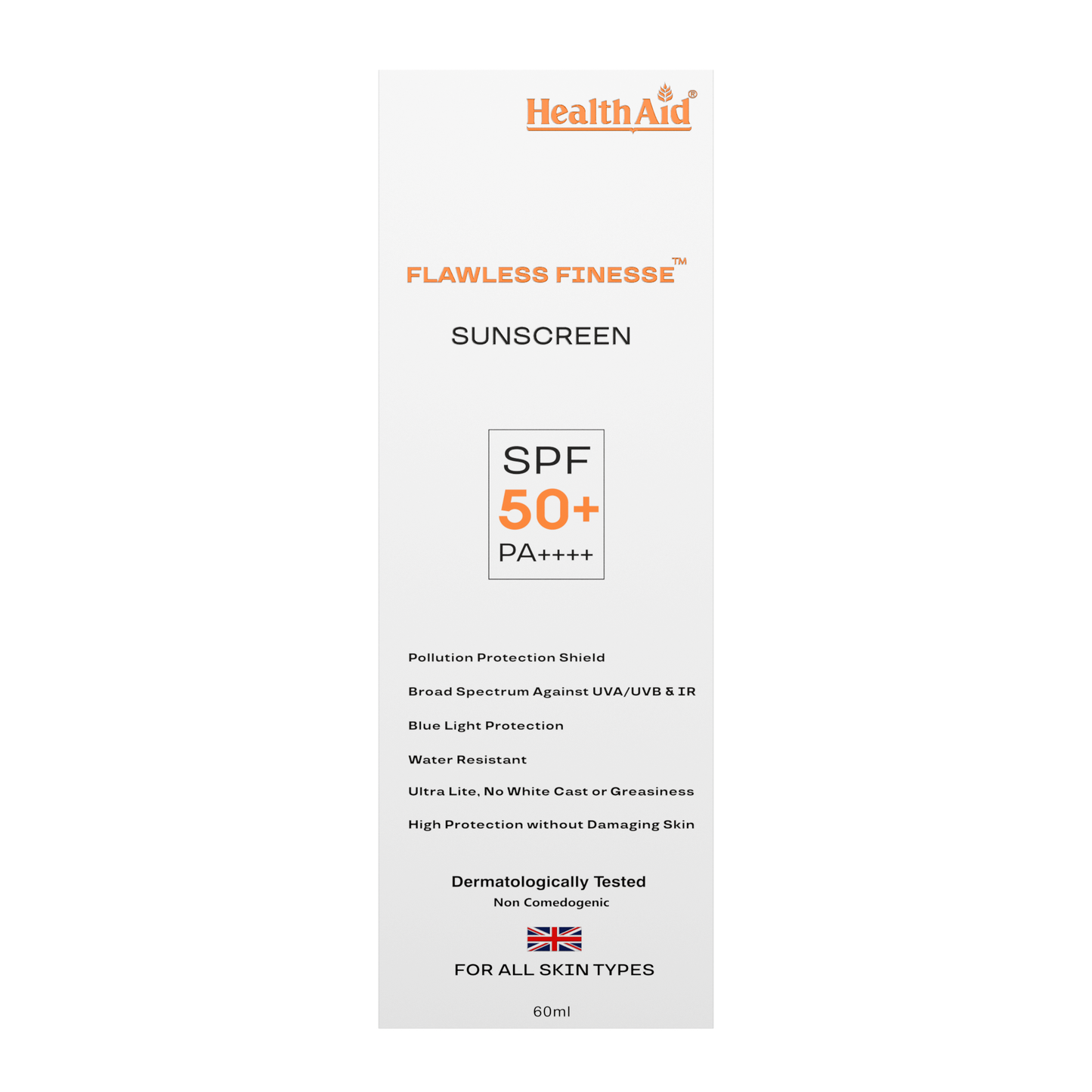 HealthAid Flawless Finesse Sunscreen Cream SPF 50+ PA++++ - 60gm