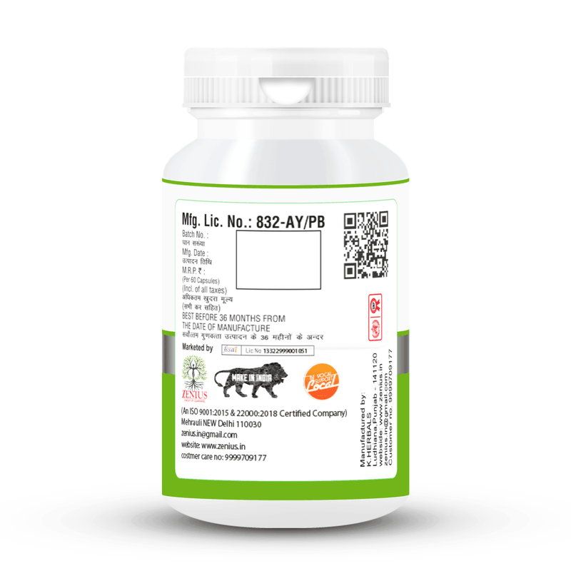 Zenius Tulsi Tablets - Natural Immune Booster with Stress Relief Properties, Supports Respiratory Health - 60 Tablets