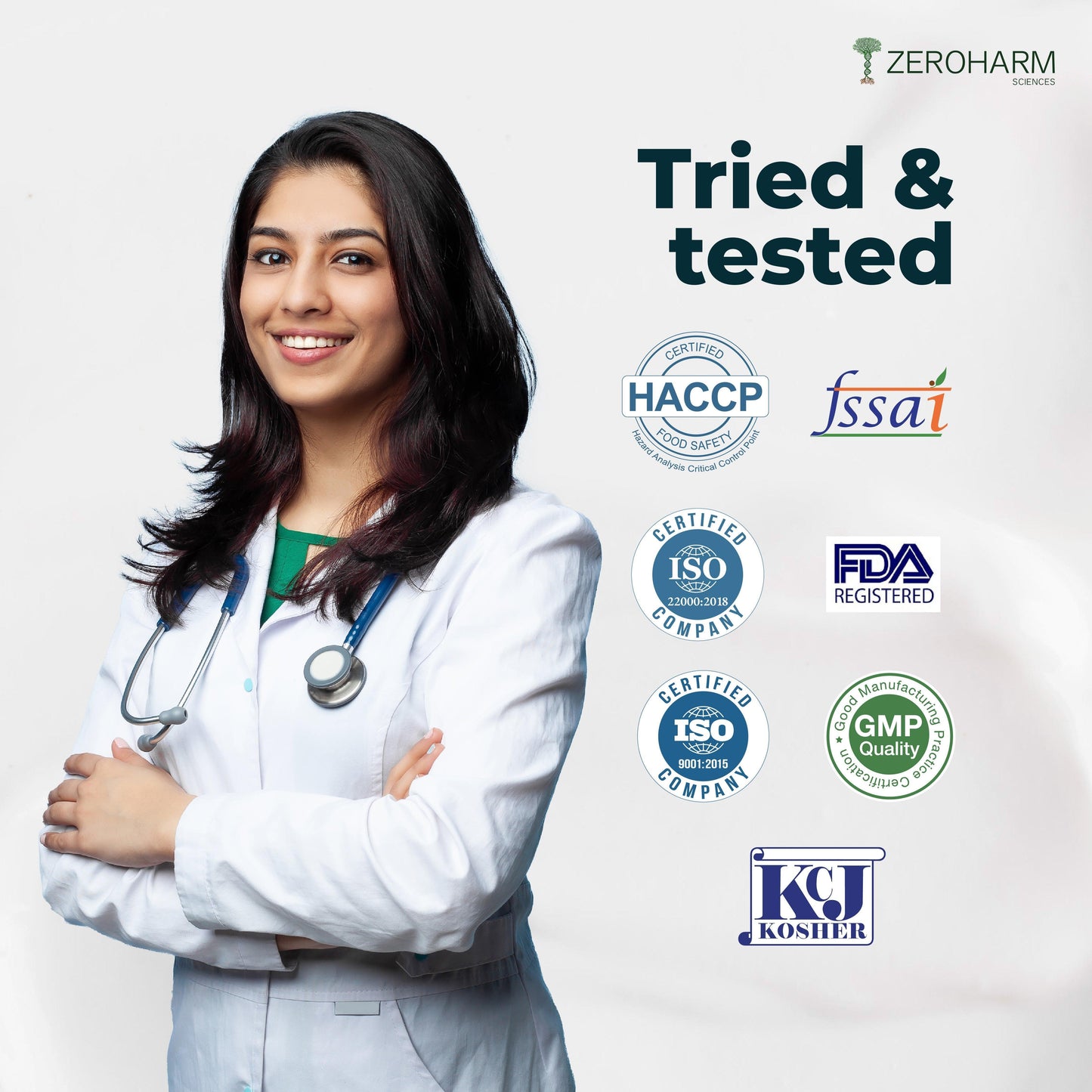 ZEROHARM Gut Army Leaky Gut Supplements with Probiotics, Probiotics, Psyllium Husk & Vitamin D3 + K2 for Gut & Digestive Health for Men & Women - 60 Capsules