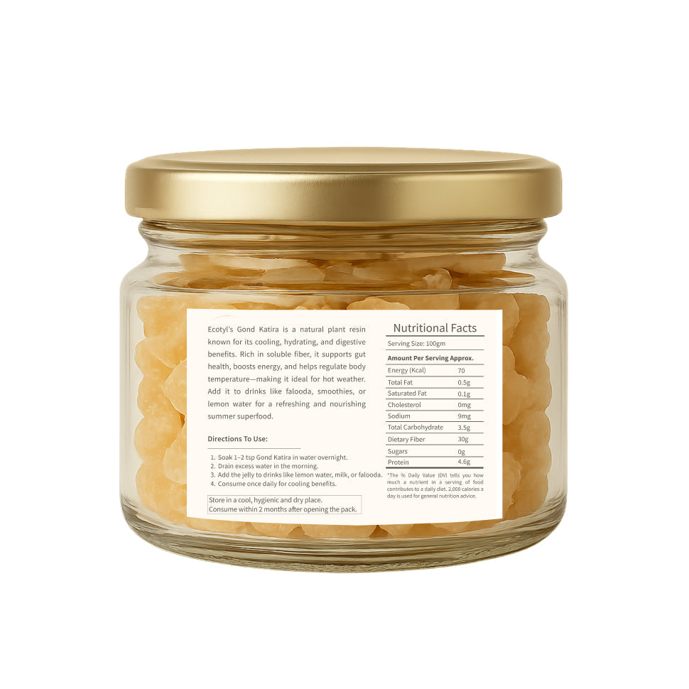 Ecotyl Gond Katira | Natural Cooling Gum | Supports Digestion | 200g