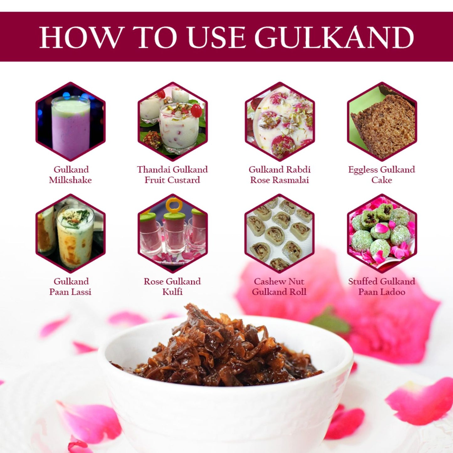 Vanalaya Natural Organic Gulkand Prepared Using Sun Cooked Damask Rose & Cardamon