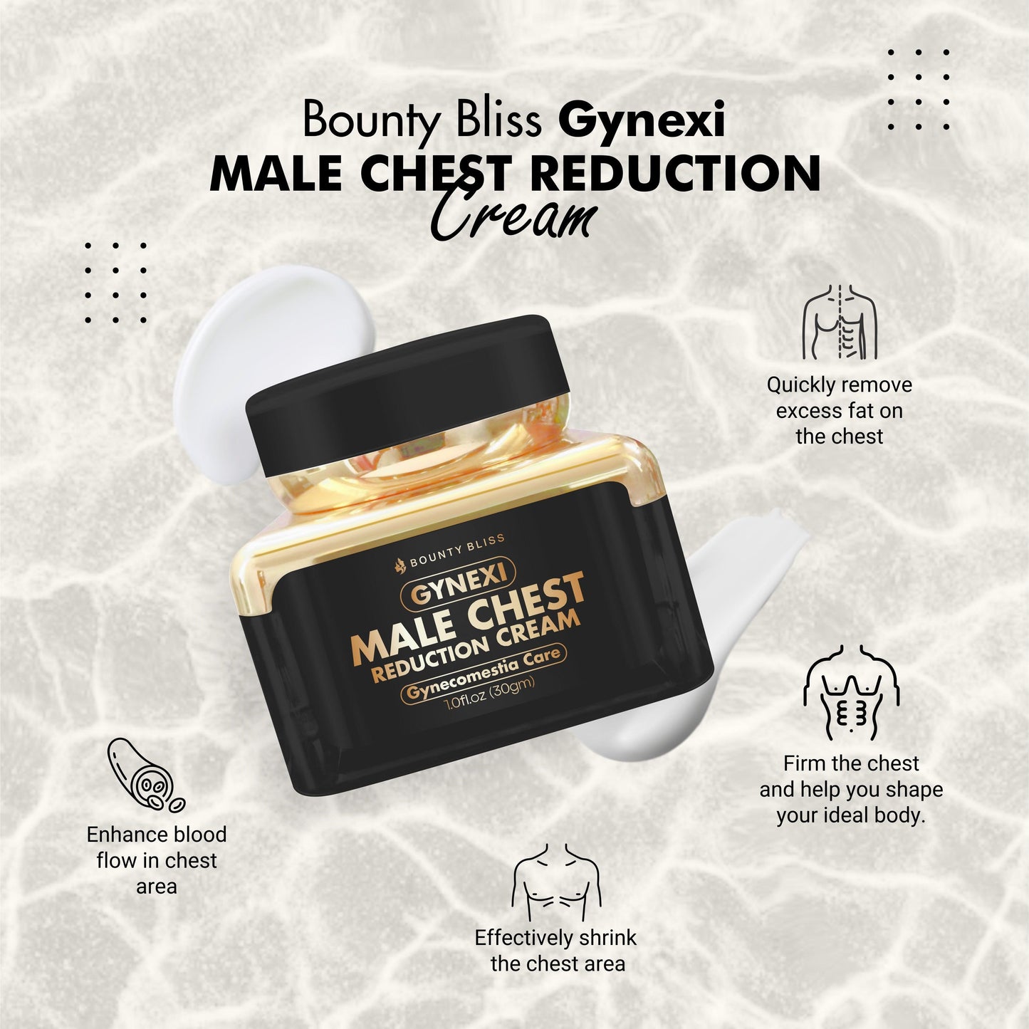 Bounty Bliss Gynexi Male Chest Reduction Gel - 30ml