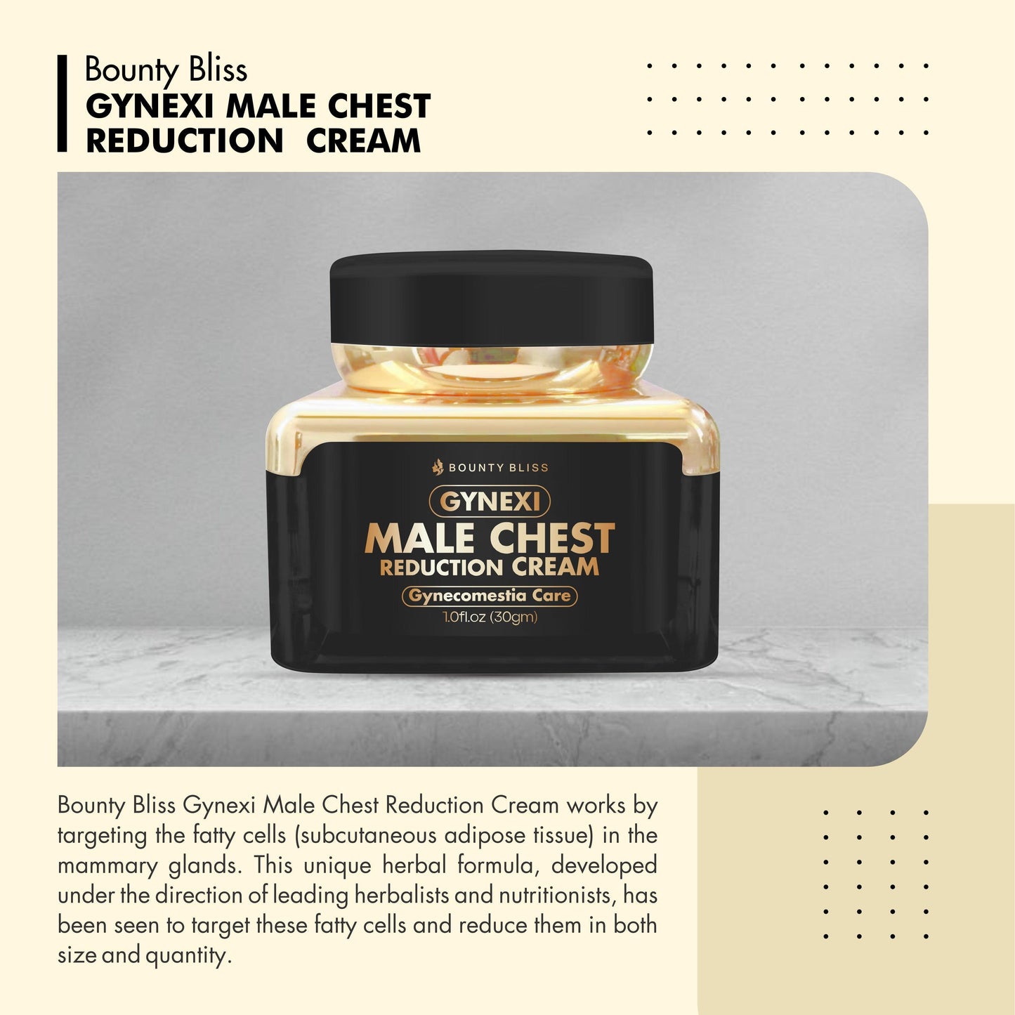 Bounty Bliss Gynexi Male Chest Reduction Gel - 30ml