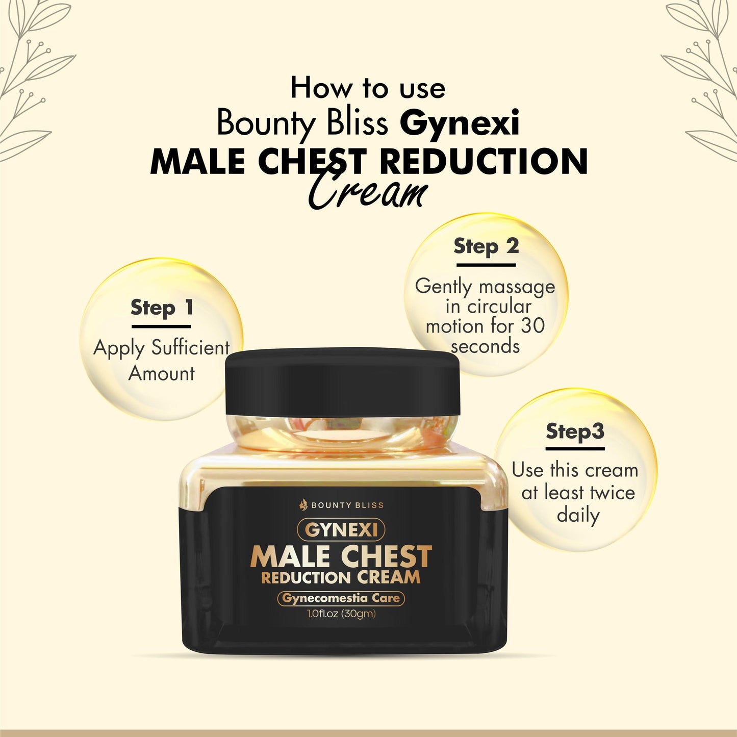 Bounty Bliss Gynexi Male Chest Reduction Gel - 30ml