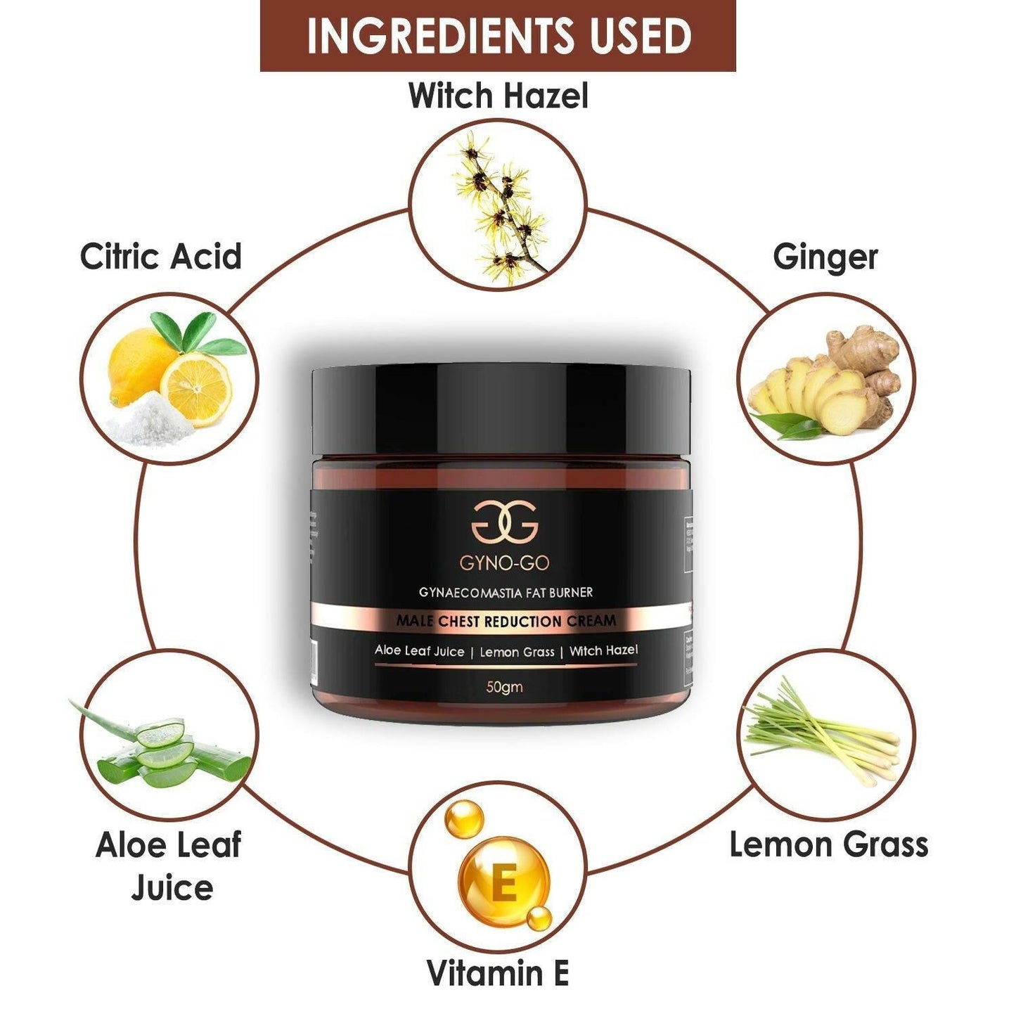 Gyno-Go Male chest Reduction Cream - 50g