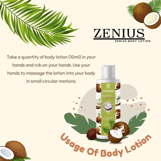 Zenius Body Lotion - Lotion for Dry Skin, Removing Stretch Marks Naturally - 200ml Lotion