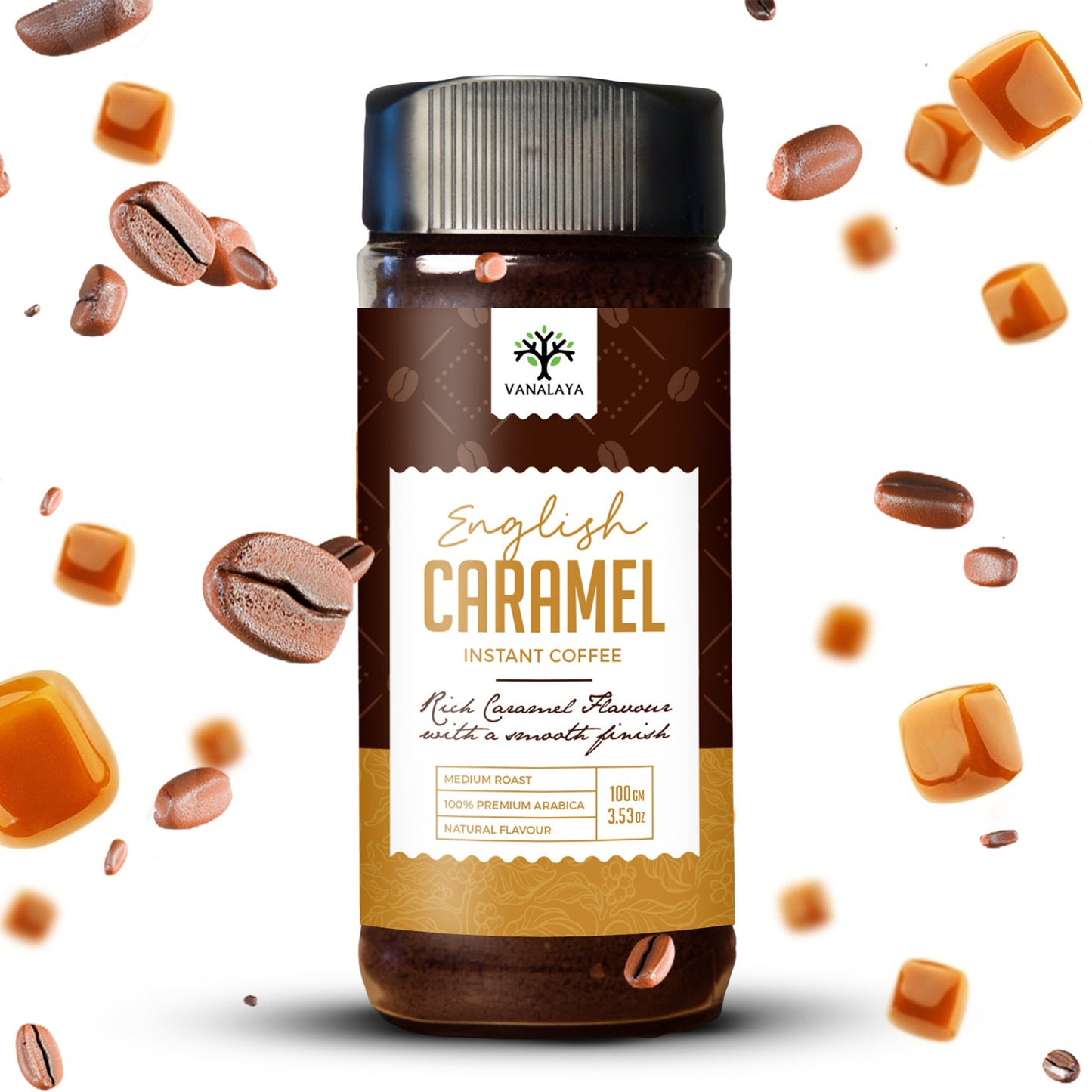Vanalaya English Caramel Instant Coffee Caramel Flavoured Coffee