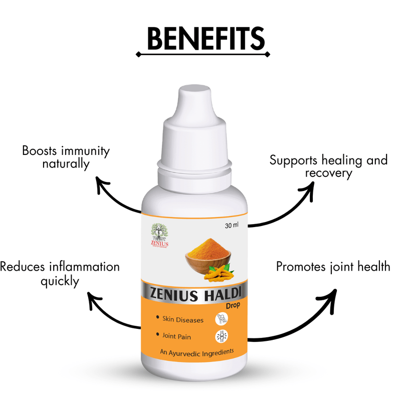 Zenius Haldi Drop - Turmeric Extract Drops for Immunity Boost, Inflammation Relief, and Healing - 30ml Drops