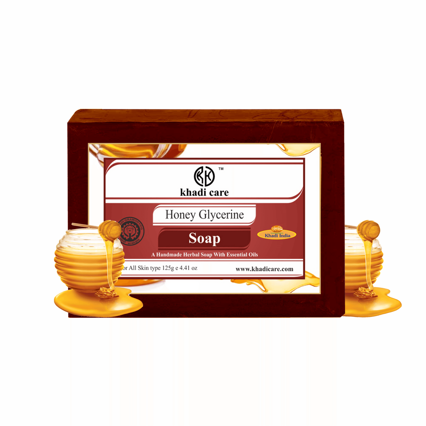 Khadi Care Herbal Honey Glycerin Soap - 125g