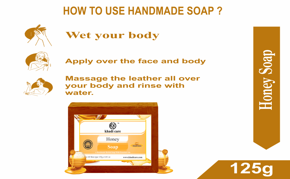 Khadi Care Herbal Honey Soap - 125g