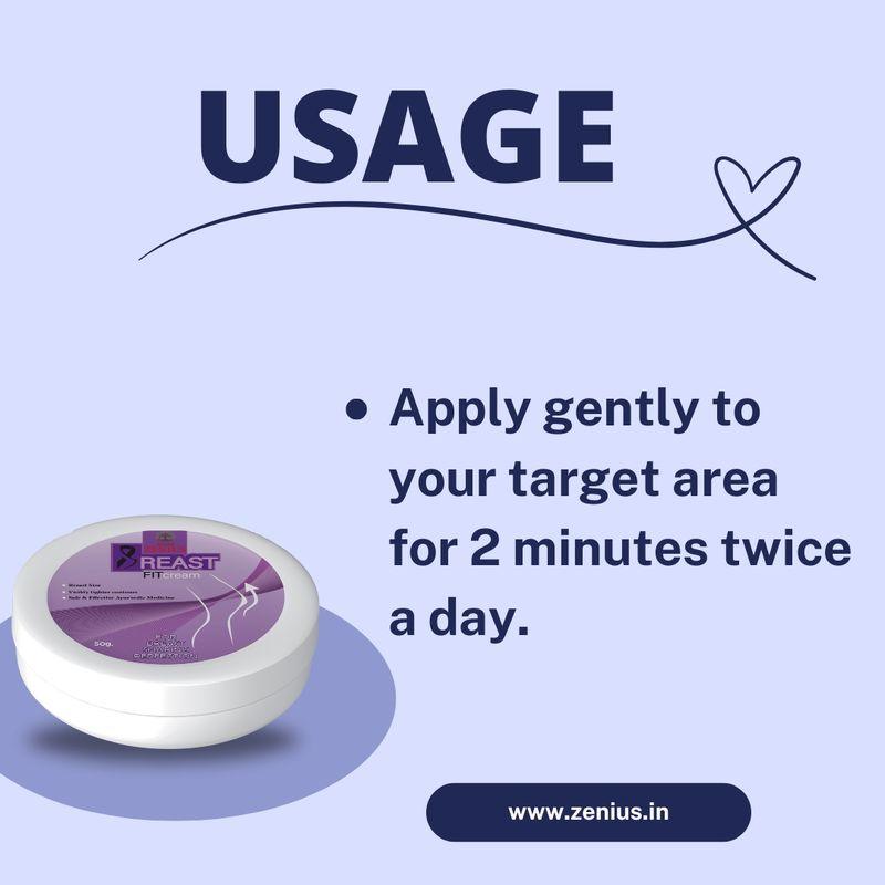 Zenius Breast-Fit cream - Breast Growth Cream for Breast Enlargement and Size Increase - 50gm Cream