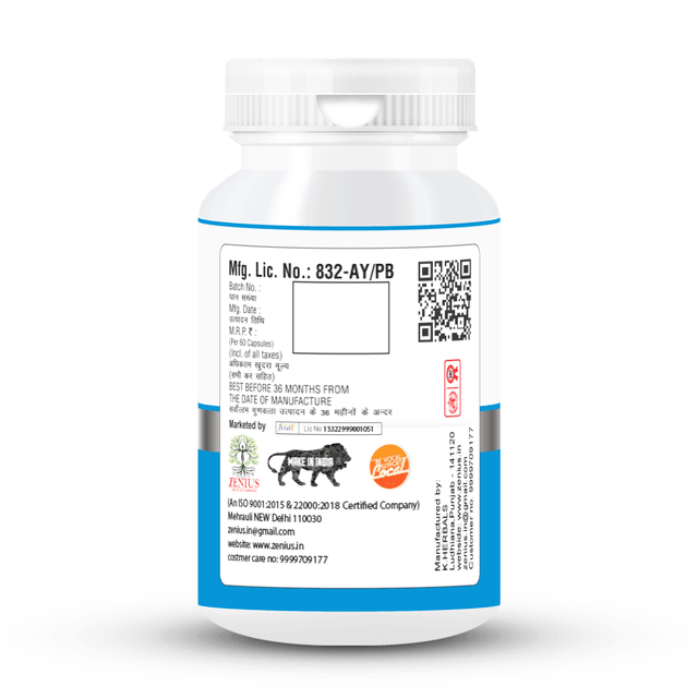 Zenius Garlic Tablets - Supplement for Heart Health, Detoxification, and Immune Boost - 60 Tablets